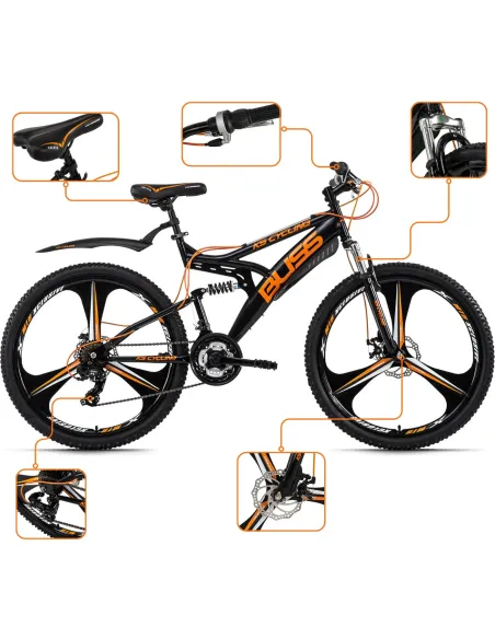 Rower Męski Górski Koła 26" Młodzieżowy MTB SHIMANO Tarcze Amory Błotniki