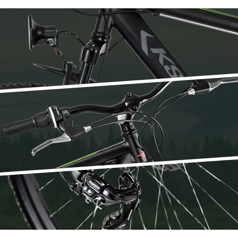 Rower Górski Męski MTB 29 Światła Błotniki Tarcze Mechaniczne Stalowy