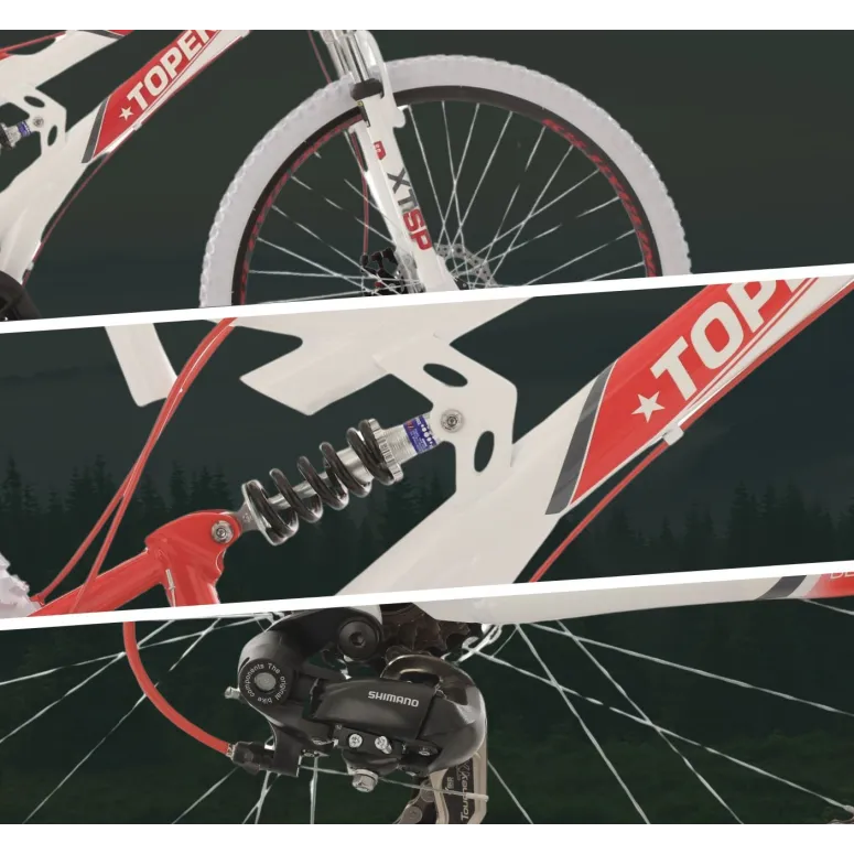 Rower Górski Młodzieżowy 26 Pełna Amortyzacja Shimano MTB Tarczowe Góral