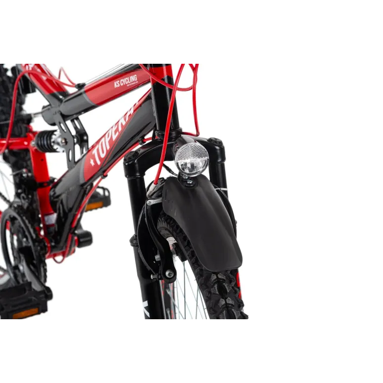 Rower Górski 26 Młodzieżowy Pełna Amortyzacja Błotniki Światła Dzwonek MTB