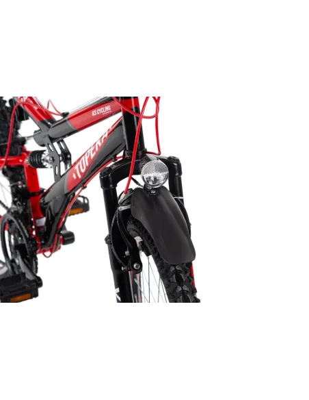 Rower Górski 26 Młodzieżowy Pełna Amortyzacja Błotniki Światła Dzwonek MTB