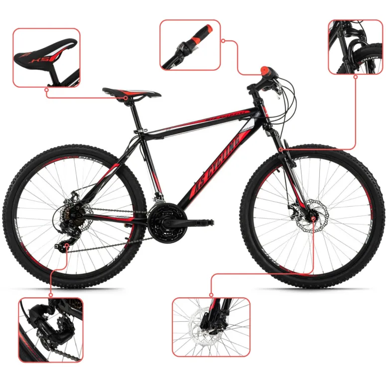 Rower Górski Męski Koła 26" Hardtail MTB Tarcze SHIMANO Amory Lekki Góral