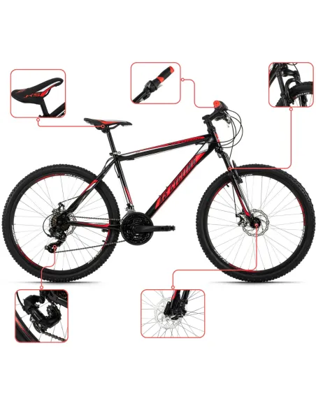 Rower Górski Męski Koła 26" Hardtail MTB Tarcze SHIMANO Amory Lekki Góral