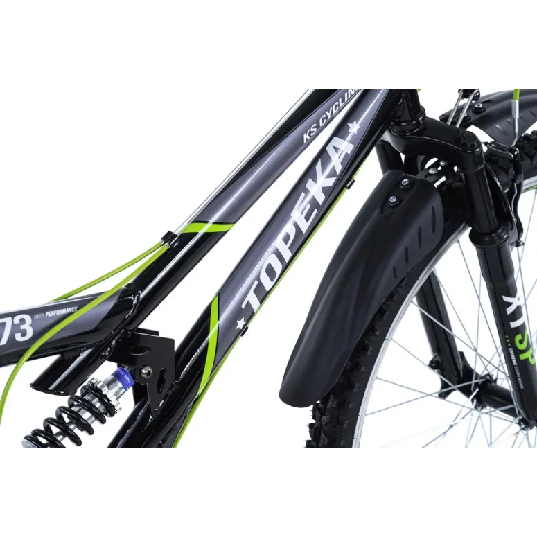 Rower Górski 26 Stal Młodzieżowy Full Amortyzacja Błotniki Oświetlenie MTB