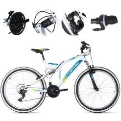 Rower Górski MTB 26" Saiguan Unisex Pełna Amortyzacja Dzwonek Odblaski