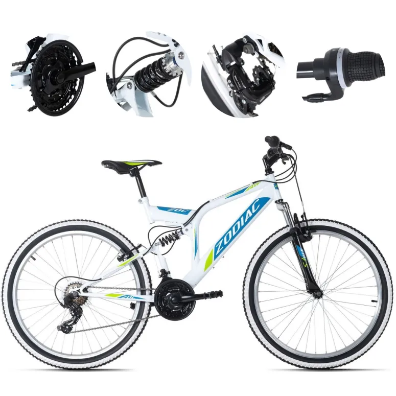 Rower Górski MTB 26" Saiguan Unisex Pełna Amortyzacja Dzwonek Odblaski