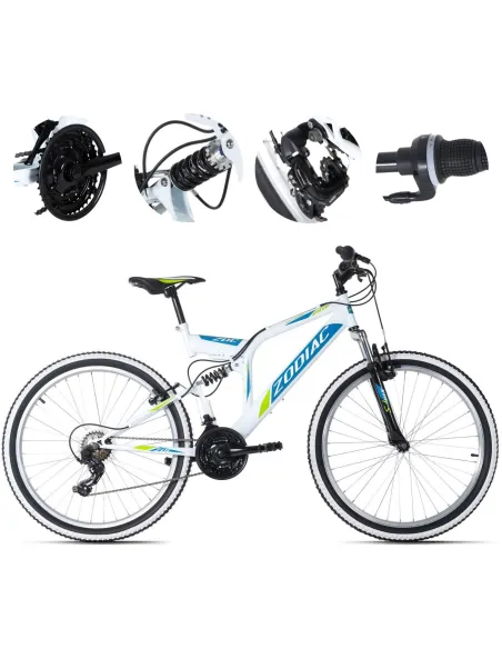 Rower Górski MTB 26" Saiguan Unisex Pełna Amortyzacja Dzwonek Odblaski