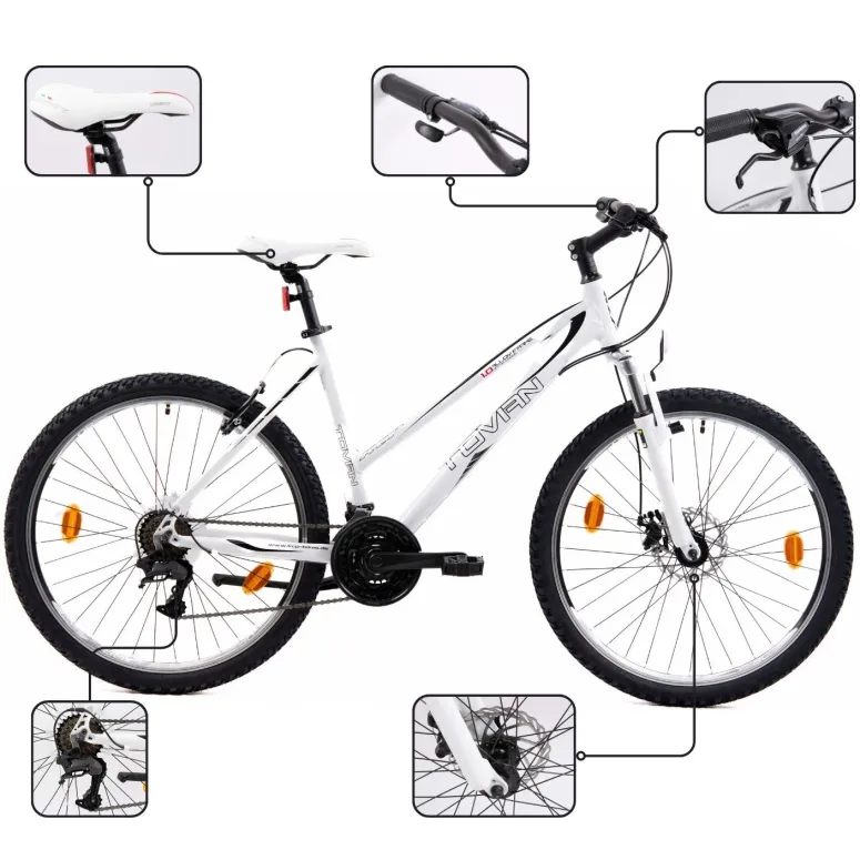 Rower Górski Damski MTB Koła 26 Aluminium Shimano Lekki Młodzieżowy Tarcze