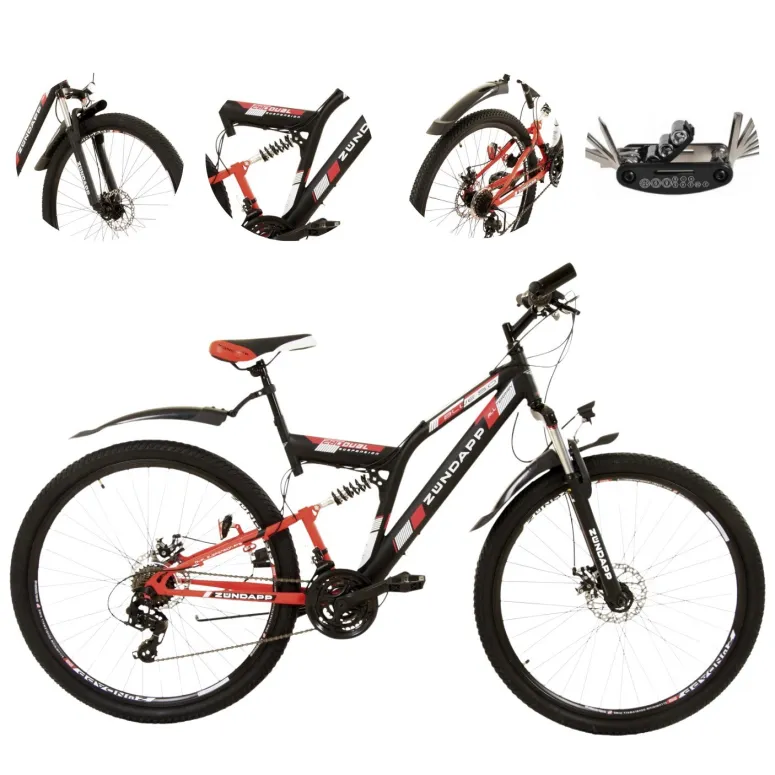 Męski Damski Rower Górski 27,5 Oświetlenie Hamulce Tarczowe MTB Stal Góral