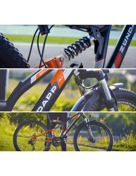 Męski Damski Rower Górski 27,5 Oświetlenie Hamulce Tarczowe MTB Stal Góral