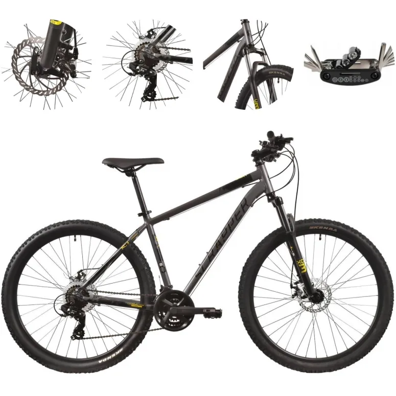 Rower Górski 27,5 Alu Hardtail Damski Męski MTB Tarcze Oświetlenie Dzwonek