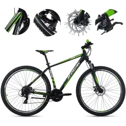 Rower Górski Męski MTB 29" Alu Tarcze Amortyzacja Dzwonek Stopka Odblaski
