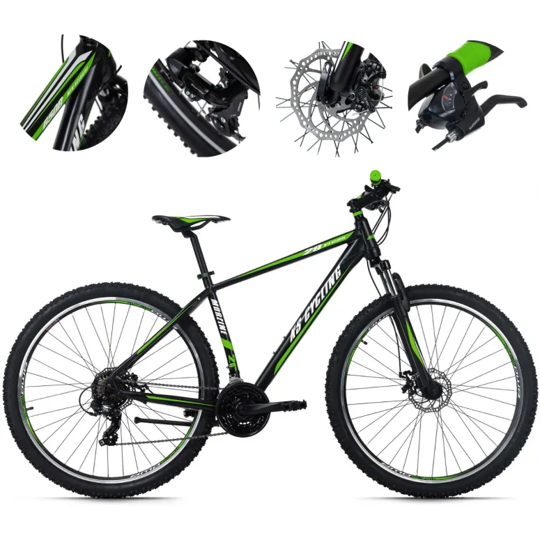 Rower Górski Męski MTB 29" Alu Tarcze Amortyzacja Dzwonek Stopka Odblaski