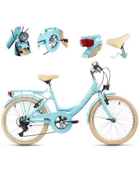 Rower Miejski Dziecięcy 20 Stalowy Bagażnik Osłona Światła Dzwonek Stopka