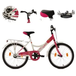 Dziewczęcy Rower Miejski Dziecięcy 20 Kontra 5+ Bagażnik Dzwonek Błotniki