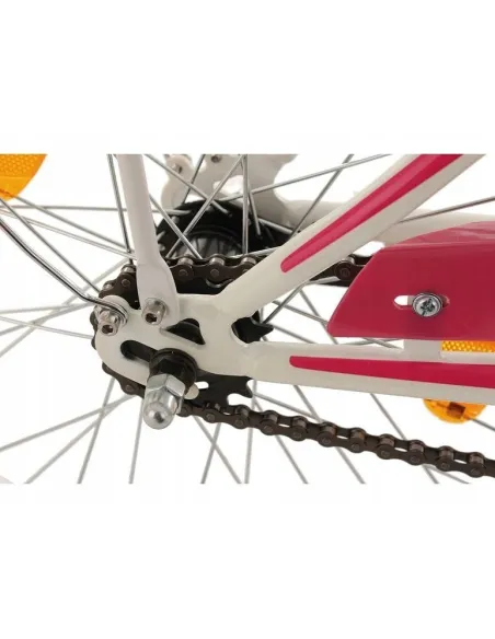 Dziewczęcy Rower Miejski Dziecięcy 20 Kontra 5+ Bagażnik Dzwonek Błotniki