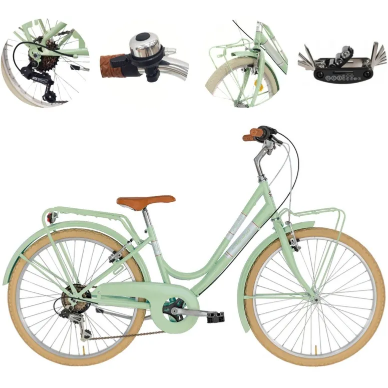 Rower Dziewczęcy Miejski 20 Dziecięcy Revo Bagażnik Dzwonek Odblaski Osłona