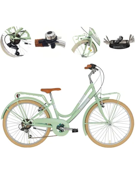 Rower Dziewczęcy Miejski 20 Dziecięcy Revo Bagażnik Dzwonek Odblaski Osłona