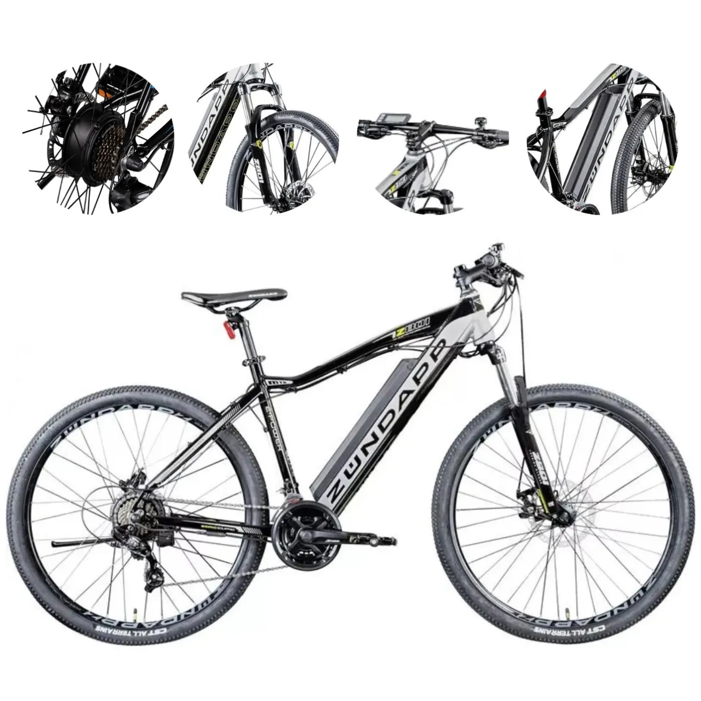 Rower Elektryczny Górski 27,5 Tarcze Mechaniczne ALU MTB 11,6 Ah