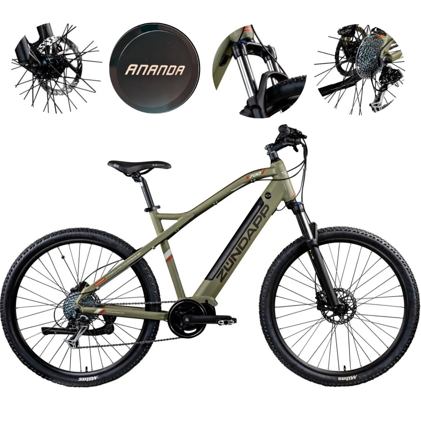 Rower Elektryczny Górski MTB 27,5" Ananda 250W Cyngle Hydraulika 25km/h