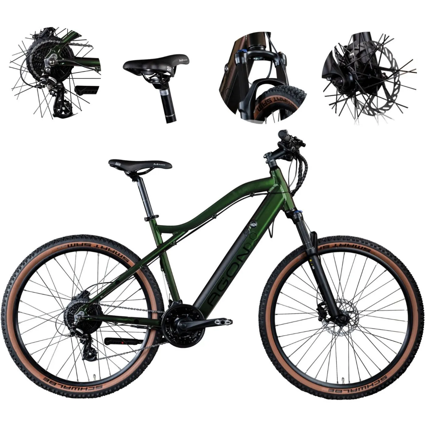 Rower Elektryczny Górski MTB 27,5" Hydraulika 250W Altus 14Ah Cyngle 25km/h
