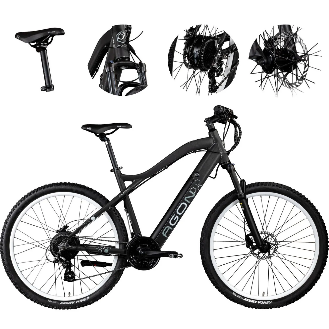 Rower Elektryczny Górski MTB 27,5" 250W Altus Hydraulika Cyngle Stopka