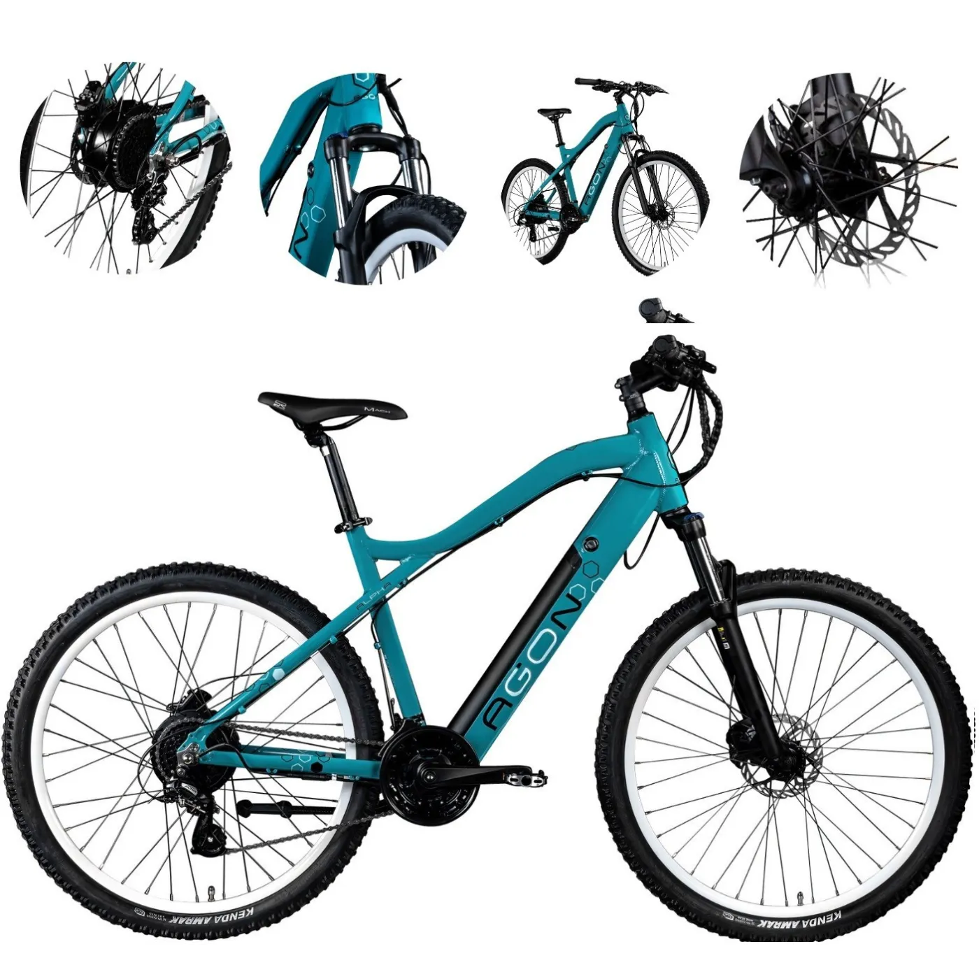 Rower Elektryczny Górski MTB 27,5" 250W Altus Hydraulika Cyngle Stopka