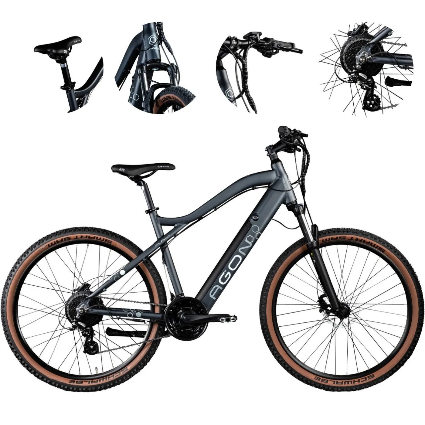 Rower Elektryczny Męski Damski Górski MTB 27,5 Shimano 250W Hydraulika 14AH