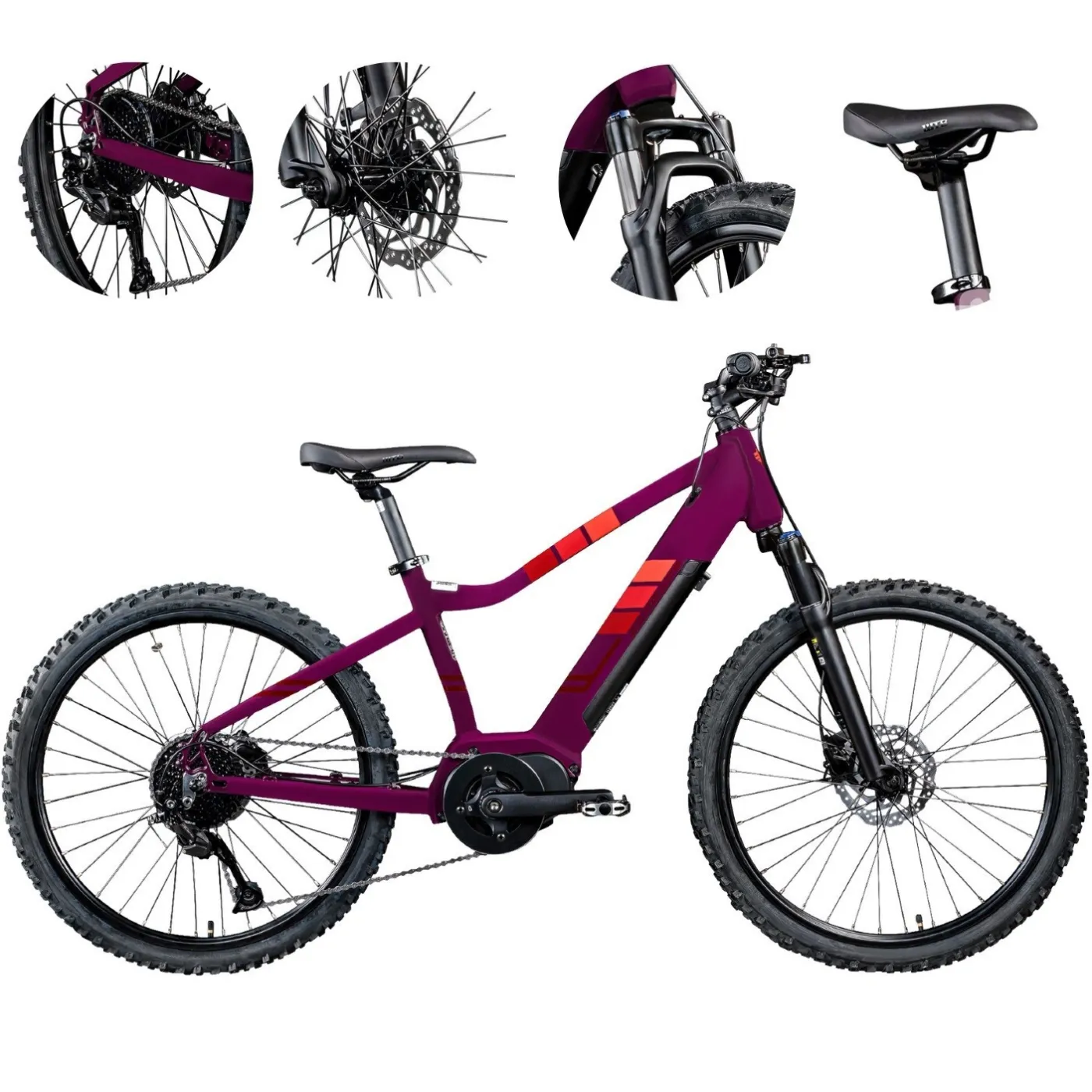 Rower Elektryczny Górski MTB 24" Młodzieżowy Dziecięcy Ananda 250W 25km/h