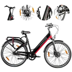 Elektryczny Rower Miejski 28 Nexus 7 Tarcze Kontra ALU 5 Trybów Błotniki