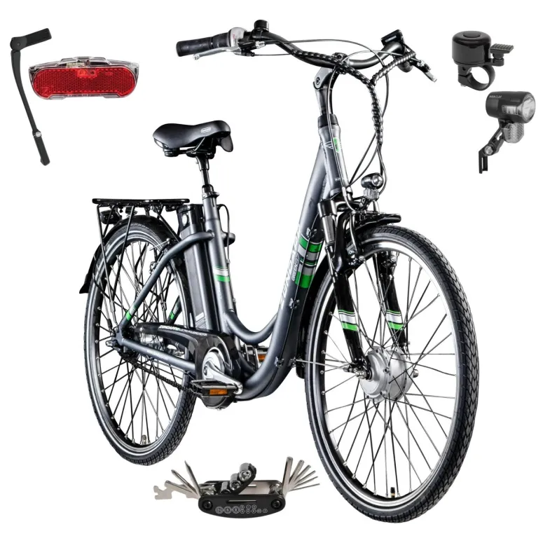 Elektryczny Rower Miejski 28 Shimano Nexus 7 ALU V-Brake Bagażnik Światła