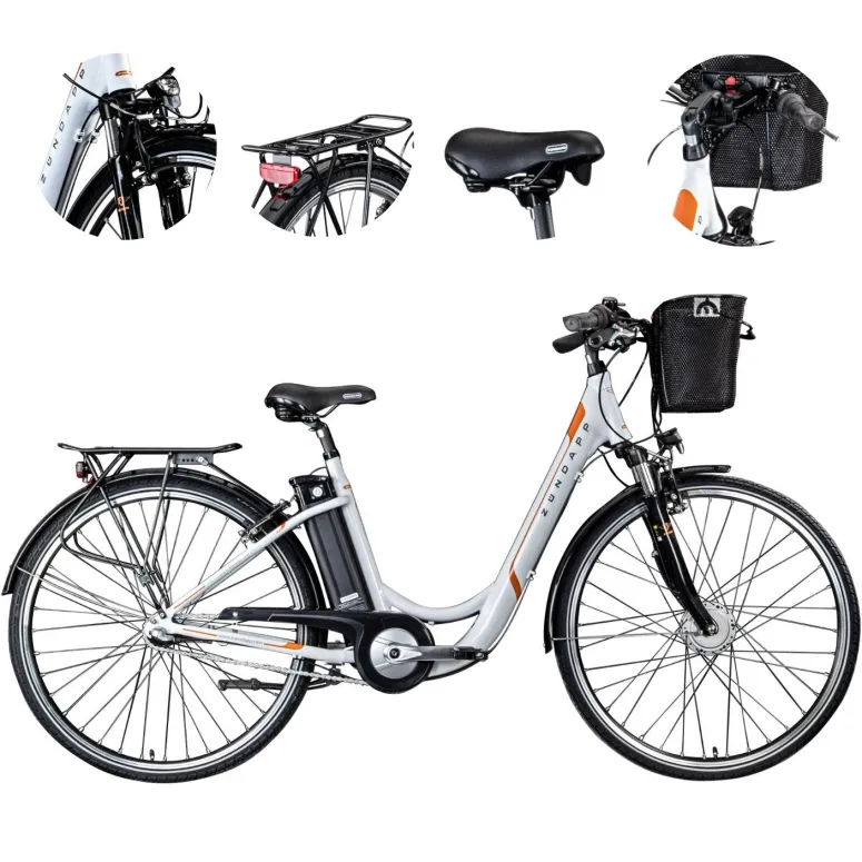 Rower Elektryczny Miejski 28" 25km/h 250W Męski Damski Nexus Światła Stopka