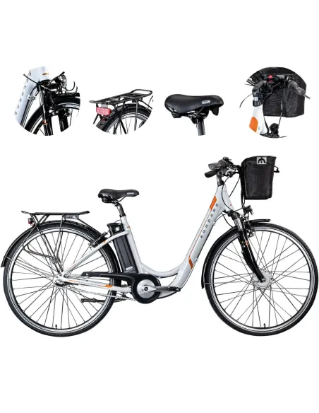 Rower Elektryczny Miejski 28" 25km/h 250W Męski Damski Nexus Światła Stopka