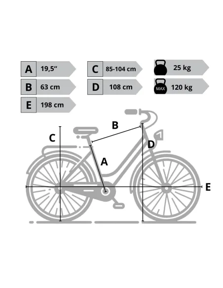Rower Elektryczny Miejski 28" 25km/h 250W Męski Damski Nexus Światła Stopka