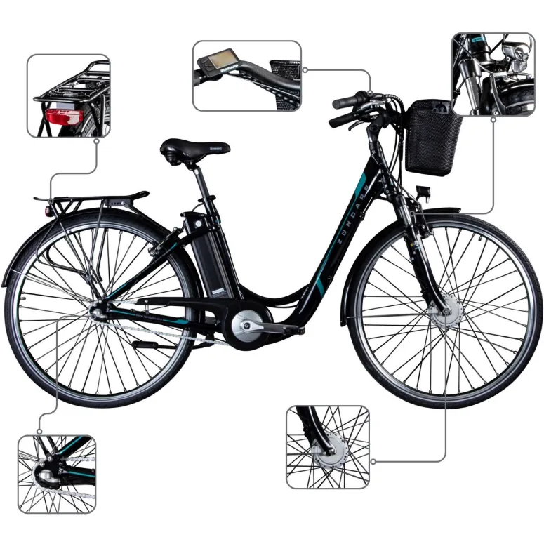 Rower Elektryczny Miejski 28" Alu Nexus 25km/h 250W Męski Damski Światła