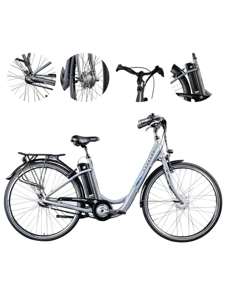 Rower Elektryczny Miejski 28 Damka ALU 10.4 Ah 250W Wspomaganie 5 Trybów