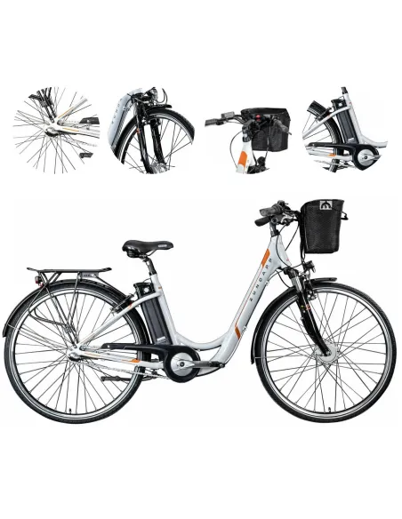 Rower Elektryczny Miejski 28 Nexus 7 Wspomaganie 5 Trybów Aluminiowy 110 km