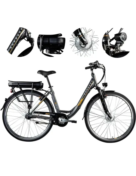 Rower Elektryczny Miejski 28" Nexus 7 ALU 130 km Dzwonek Stopka Oświetlenie