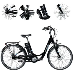 Rower Elektryczny Damski Miejski Koła 26" ALU 250 W Nexus LCD Amortyzacja