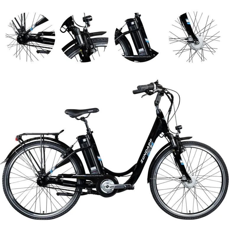 Rower Elektryczny Damski Miejski Koła 26" ALU 250 W Nexus LCD Amortyzacja