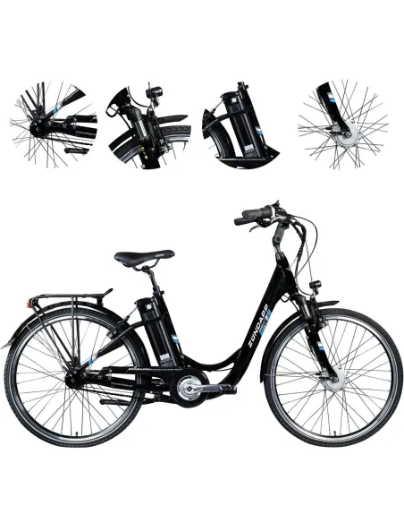 Rower Elektryczny Damski Miejski Koła 26" ALU 250 W Nexus LCD Amortyzacja