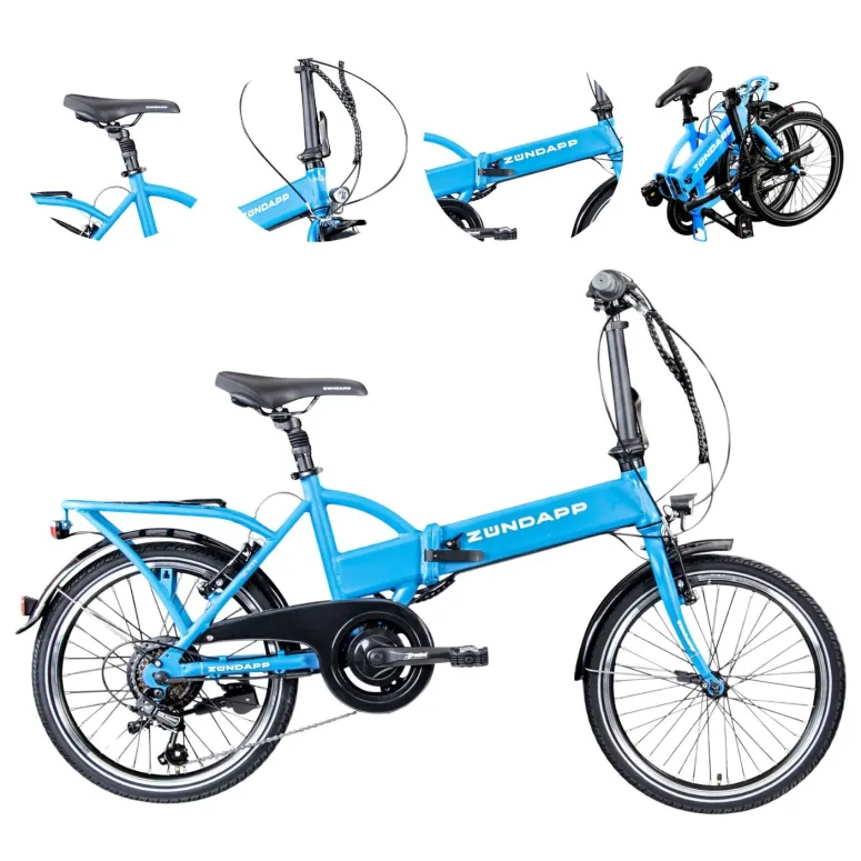 Elektryczny Rower Miejski 20 Składany ALU 250 W Składak Stopka Damski Męski