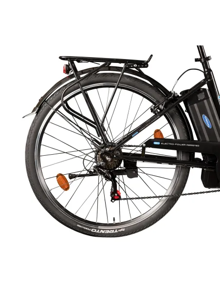 Elektryczny Rower Miejski 28 Wspomaganie 250 W 10Ah Revo Błotniki Dzwonek