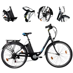 Elektryczny Rower Miejski 26 Wspomaganie 5 Trybów 250W Damski Męski Stalowy