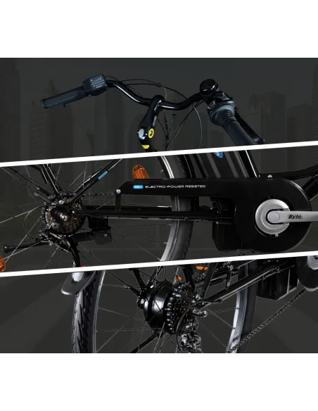 Elektryczny Rower Miejski 26 Wspomaganie 5 Trybów 250W Damski Męski Stalowy