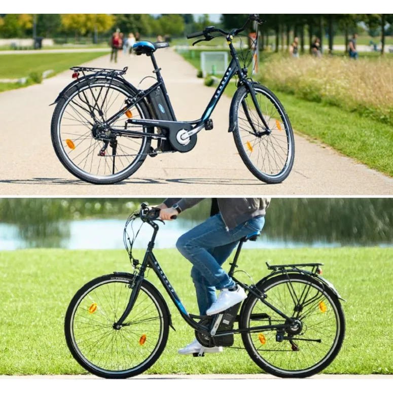 Elektryczny Rower Miejski 26 Wspomaganie 5 Trybów 250W Damski Męski Stalowy