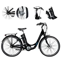 Elektryczny Rower Miejski Damski 26 Nexus Aluminium Bagaż Światła Dzwonek