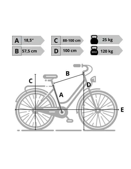 Elektryczny Rower Miejski Damski 26 Nexus Aluminium Bagaż Światła Dzwonek