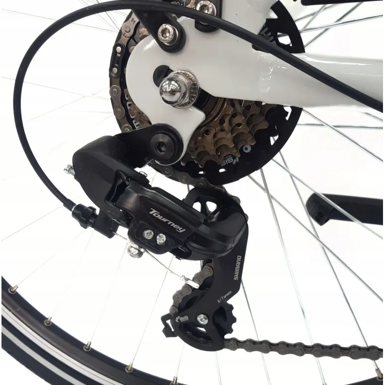 Elektryczny Rower Miejski 26 Revo Wspomaganie V-Brake Alu Bagażnik Światła