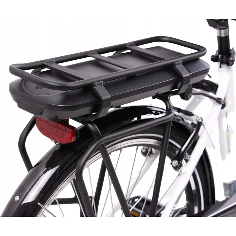 Elektryczny Rower Miejski 26 Revo Wspomaganie V-Brake Alu Bagażnik Światła